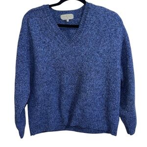Country Trader 100% Wool Blue V-Neck Sweater XL